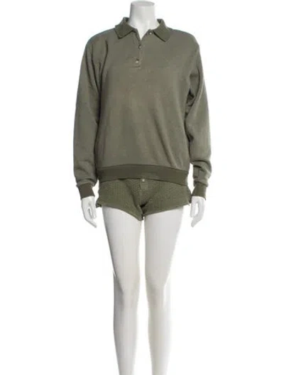 Pre-owned Donni Short Set In Green