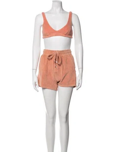 Pre-owned Donni Short Set In Neutrals