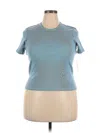 Donni Short Sleeve Turtleneck In Blue