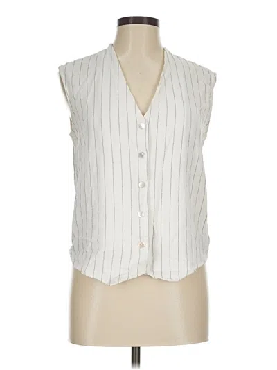Pre-owned Donni Sleeveless Blouse In Ivory
