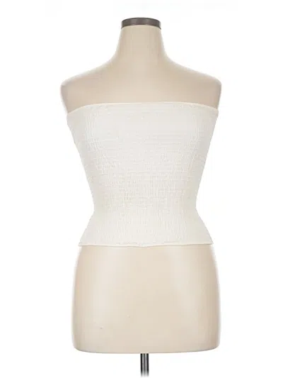Pre-owned Donni Sleeveless Top Ivory Strapless Neckline Tops