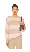 Donni The Cotton Knit Crew-neck Sweater In Pink