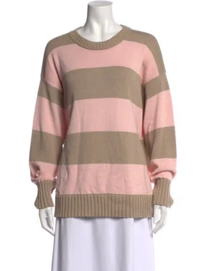 Pre-owned Donni Striped Crew Neck Sweater In Neutrals