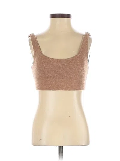 Pre-owned Donni Tank Top Brown Sweetheart Neckline Tops