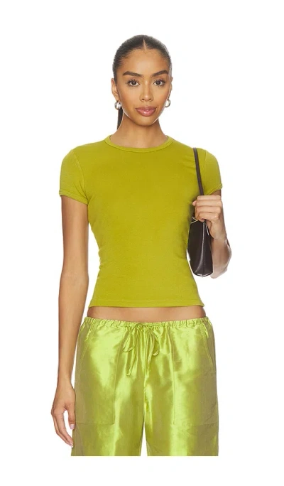 Donni The Baby Rib Baby Tee In Green