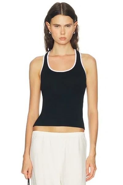 Donni The Baby Rib Racerback Tank Top In Pink