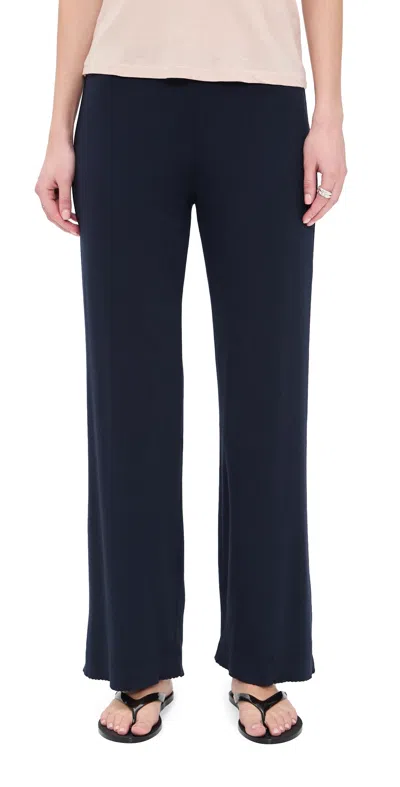 Donni The Baby Scallop Sweatpants Navy In Blue