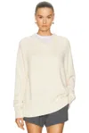Donni The Cotton Cashmere V Neck Sweater In White