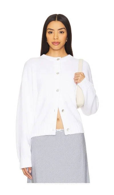 Donni The Cotton Knit Cardigan In Powder