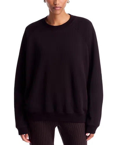 Donni The Eco Terry Crewneck In Black