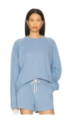 Donni The Eco-terry Crewneck Sweatshirt Cornflower In Blue