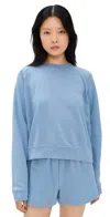 Donni The Eco-terry Crewneck Sweatshirt Cornflower In Cornflower