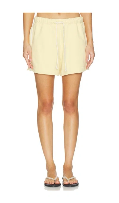 Donni The Eco-terry Stripe Short In Yellow