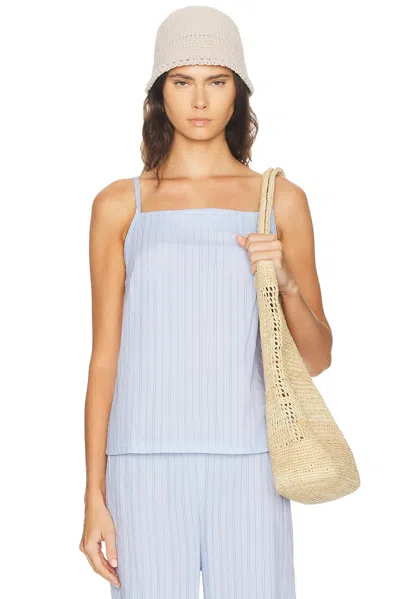 Donni The Eyelet Pop Shell Top In Cloud