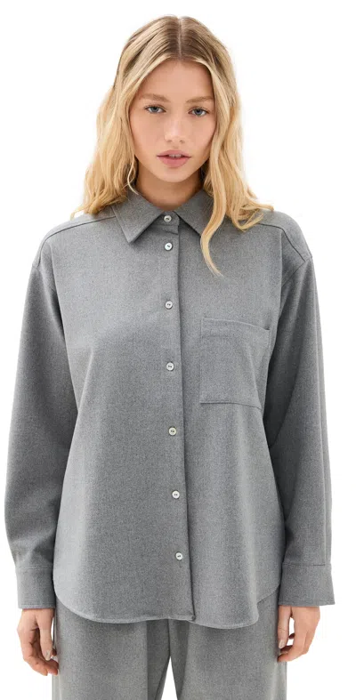 Donni The Flannel Shirt Jacket Heather Grey