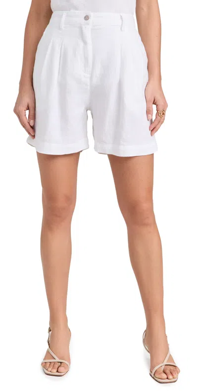 Donni The Linen Pleated Shorts Powder