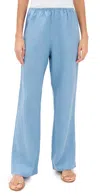 Donni The Linen Simple Pants Cornflower In Cornflower