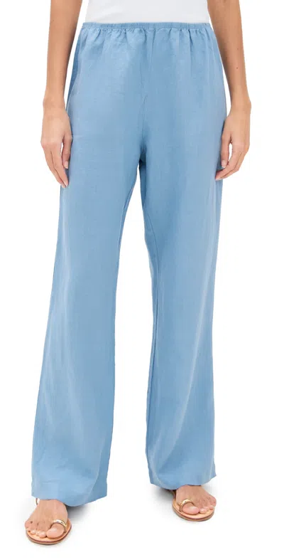 Donni The Linen Simple Pants Cornflower