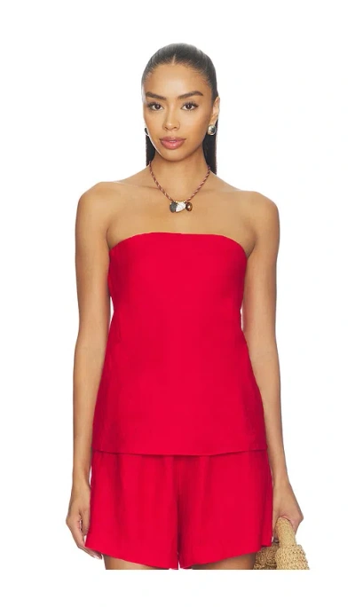 Donni The Linen Tube Top In Multi