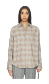 Donni The Plaid Flannel Shirt In Neutral