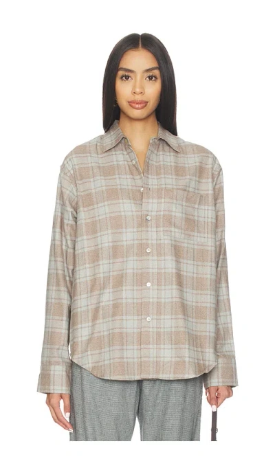 Donni The Plaid Flannel Shirt In Neutral