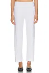 Donni The Pointelle Simple Crop Pant In White