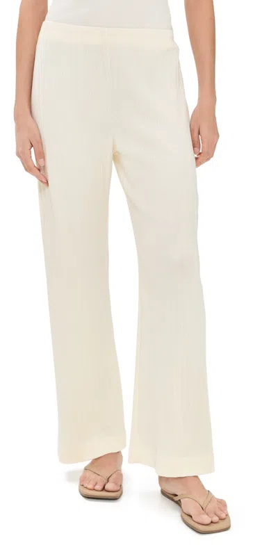 Donni The Pointelle Simple Crop Pants Crme