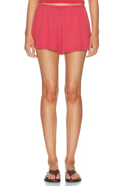 Donni The Pointelle Tap Short In Pink