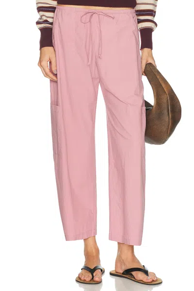 Donni The Pop Drawstring Cargo Pant In Pink