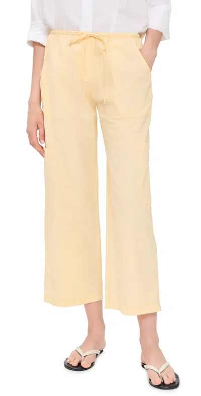 Donni The Pop Drawstring Cargo Pants Butter In Neutral