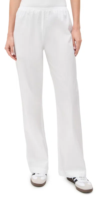 Donni The Pop Simple Pants Powder Pow In White