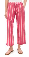 Donni The Pop Stripe Drawstring Pants Raspberry In Red