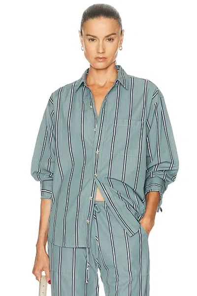 Donni The Pop Striped Top In Green
