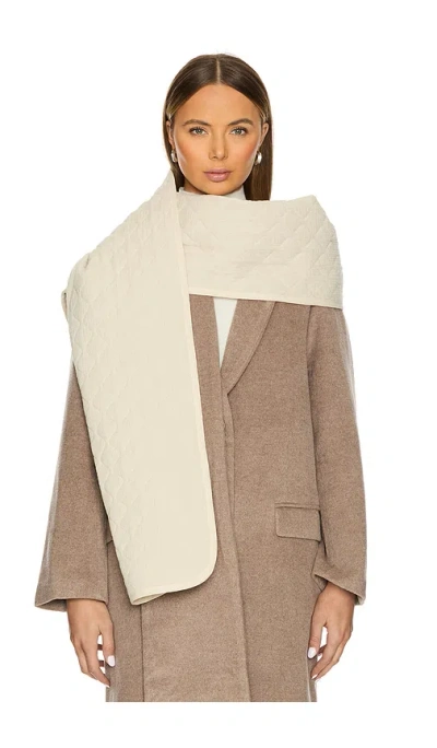 Donni The Quilted Scarf In Creme