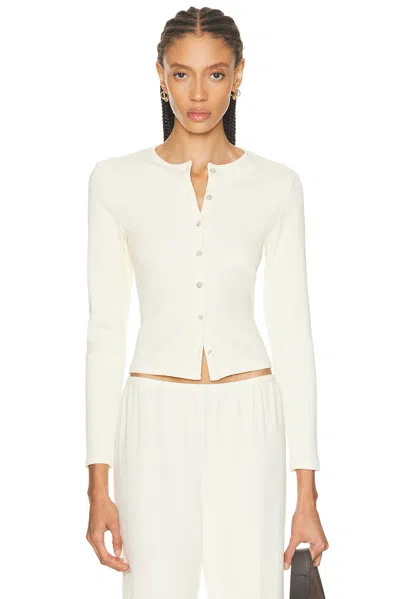 Donni The Rib Cardigan In White