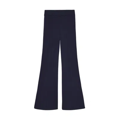 Donni The Rib Kick Flare Pant In Navy