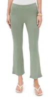 Donni The Rib Kick Flare Pants Dill In Green