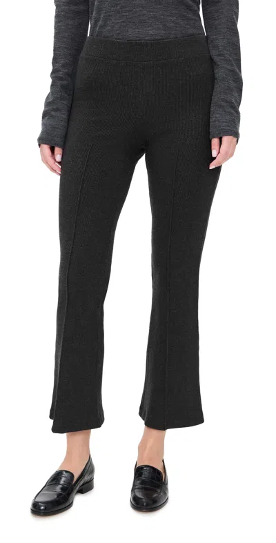 Donni The Rib Kick Flare Trousers Charcoal Grey In Multi