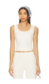 Donni The Rib Scoop Tank In Cream