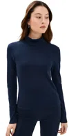 Donni The Rib Turtleneck Navy In Navy