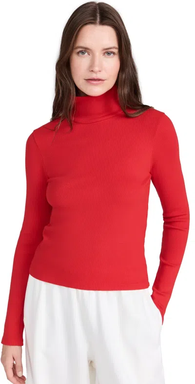 Donni The Rib Turtleneck Tomato