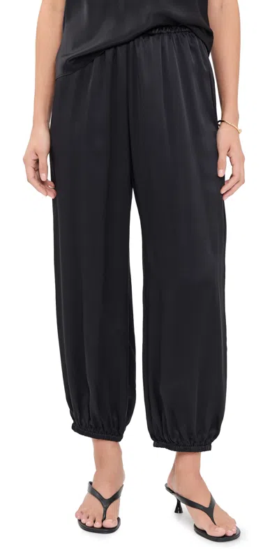 Donni The Silk Balloon Pants Jet In Black