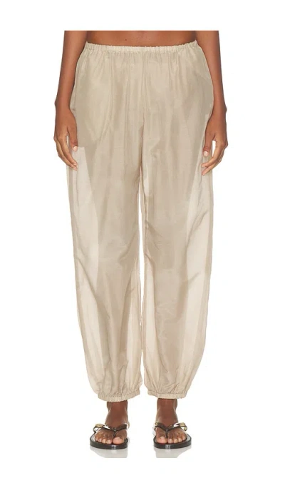 Donni The Silk Cotton Sheer Balloon Pant バルーンパンツ In Neutral