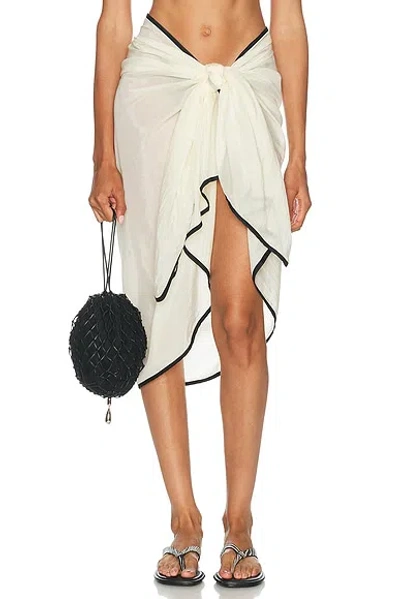 Donni The Silk Cotton Sheer Pareo In White