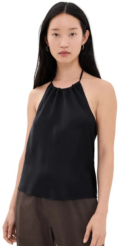 Donni The Silk Halter Top Jet