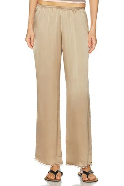 Donni The Silk Lace Simple Pant In Animal Print