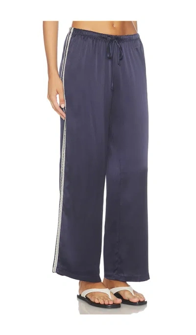Donni The Silk Lace Stripe Crop Pant In Multi