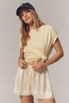 Donni The Silk Lace Tap Pull-on Shorts In Neutral