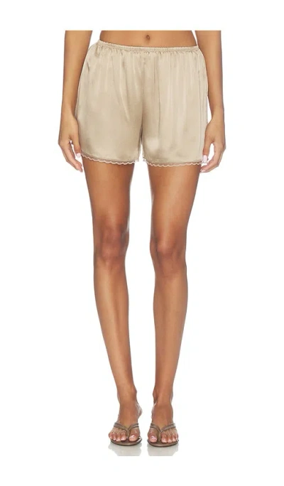 Donni The Silk Lace Tap Short In Metallic
