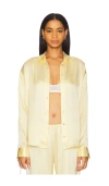 Donni The Silk Shirt In Lemon